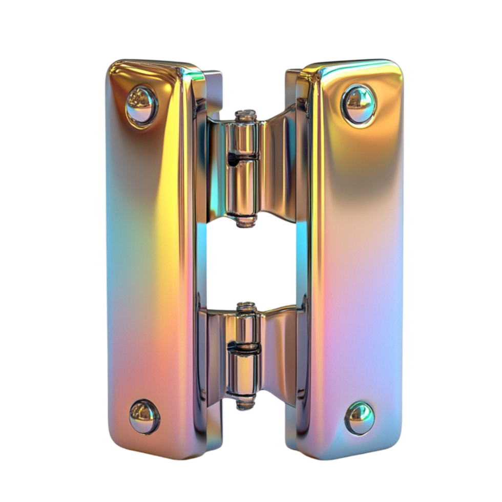 Iridescent Metallic Door Hinge png
