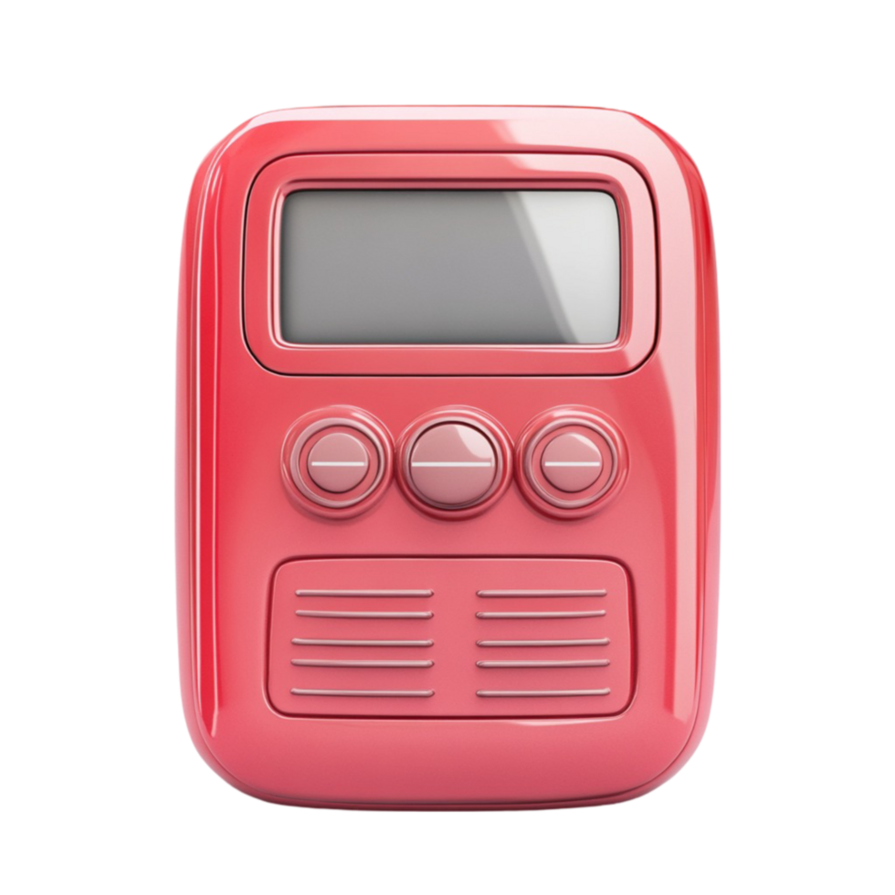 Retro Pink Digital Stopwatch with Buttons png