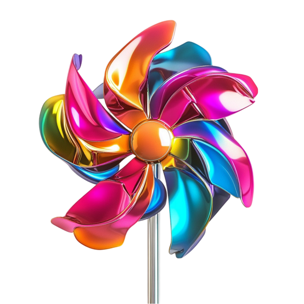 Colorful Pinwheel Toy Illustration png