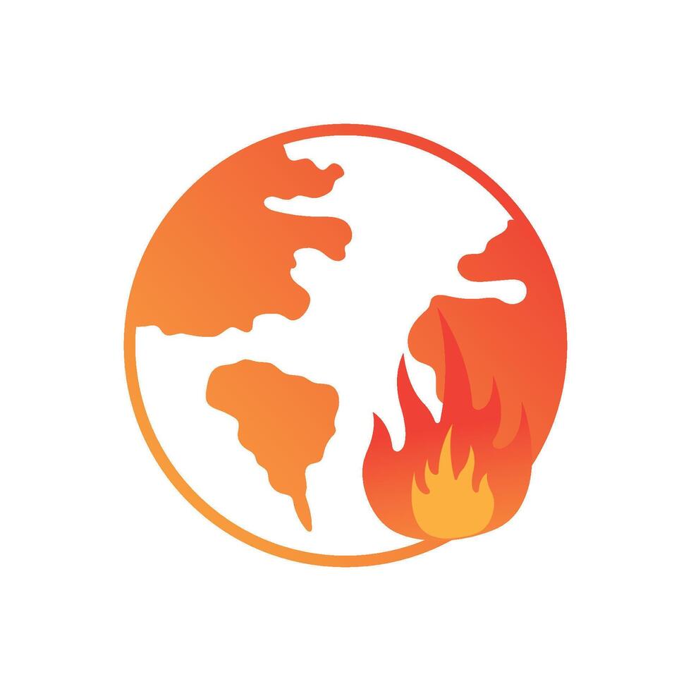 Global warming, ecological problems logo icon design vector