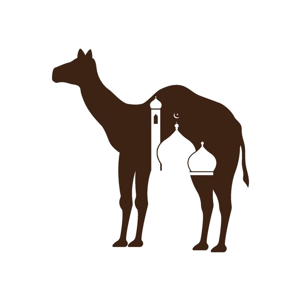 Eid al adha icon illustration flat design template vector