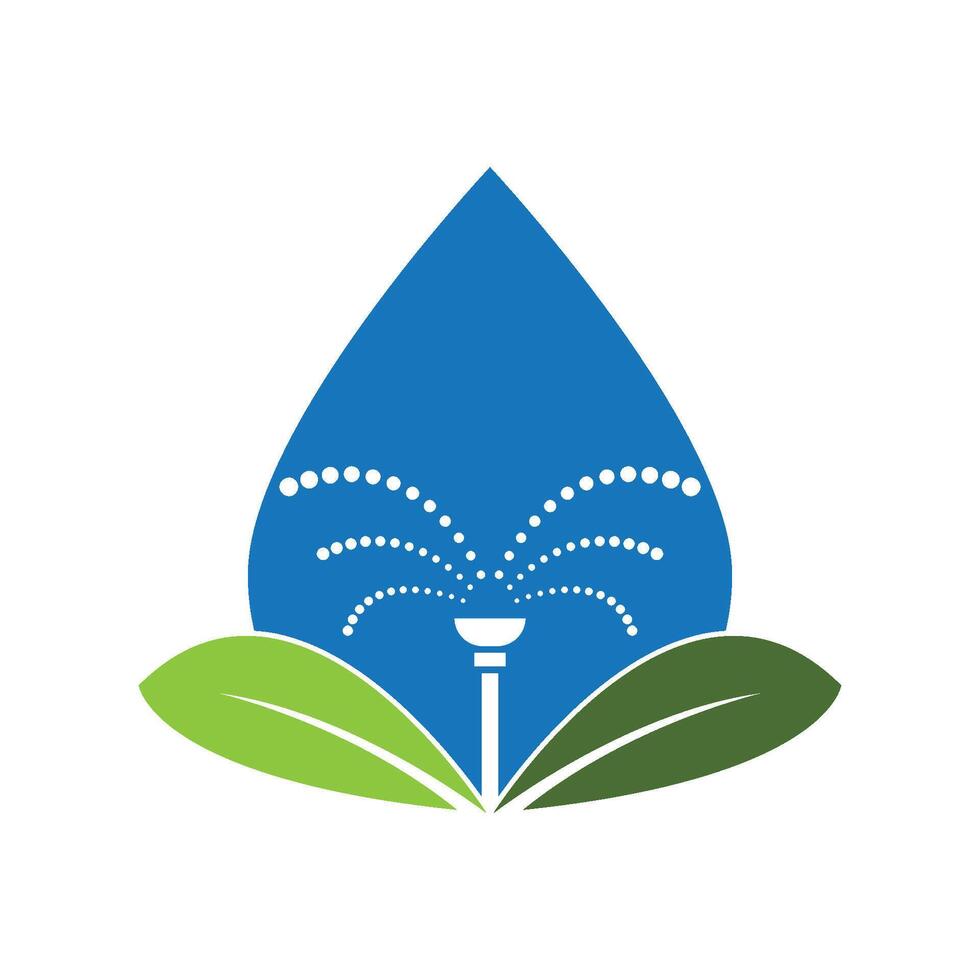 Irrigation logo illustration design template vector