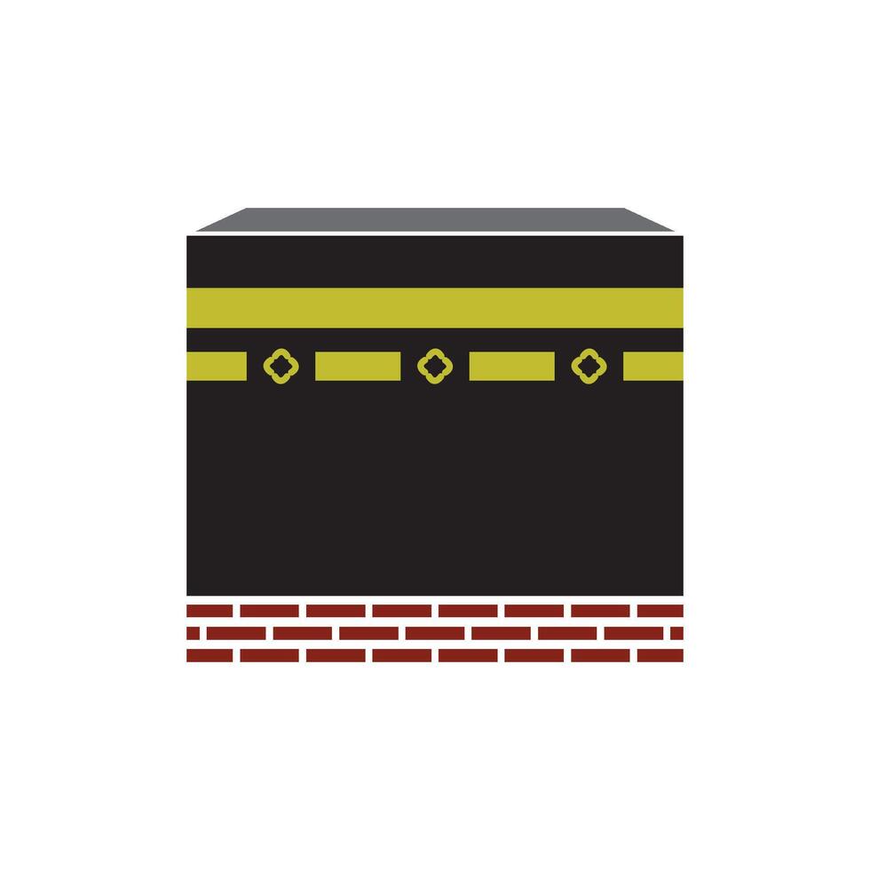 Ka'bah Islamic Hajj logo illustration flat design vector
