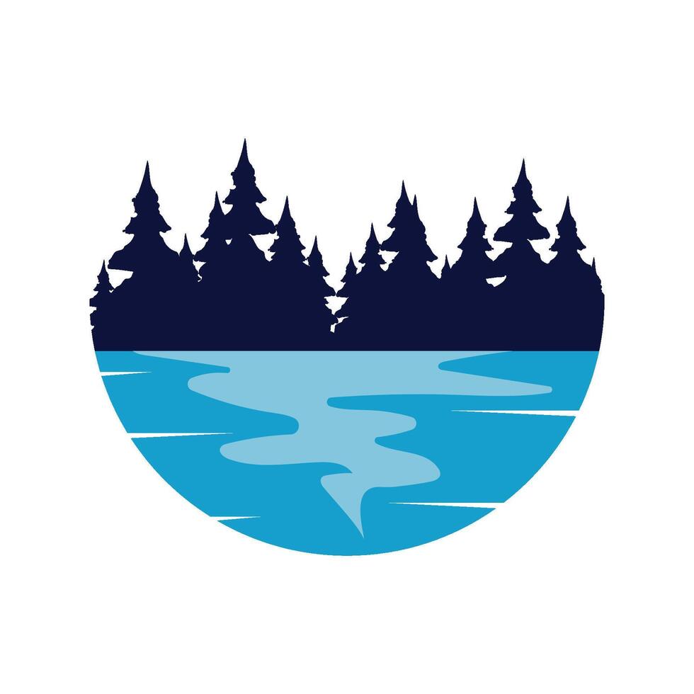 forest logo template illustration design vector