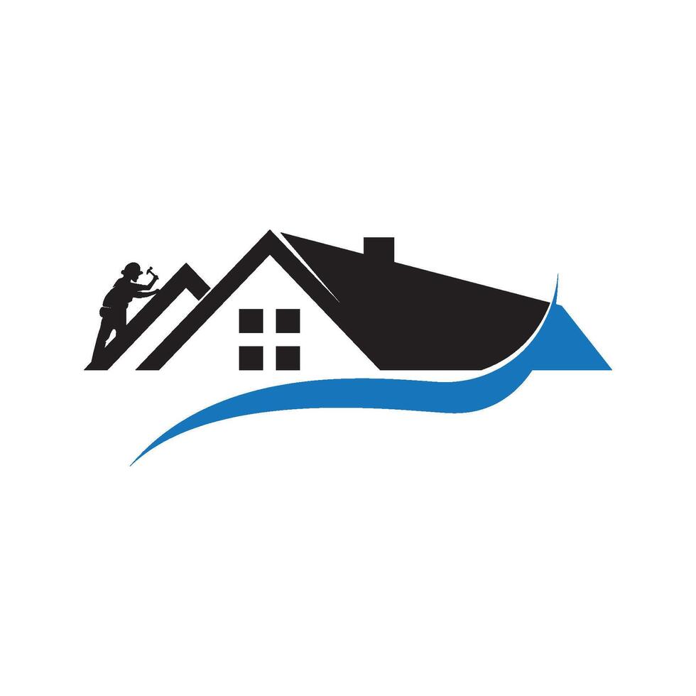 Home repair logo flat design template vector