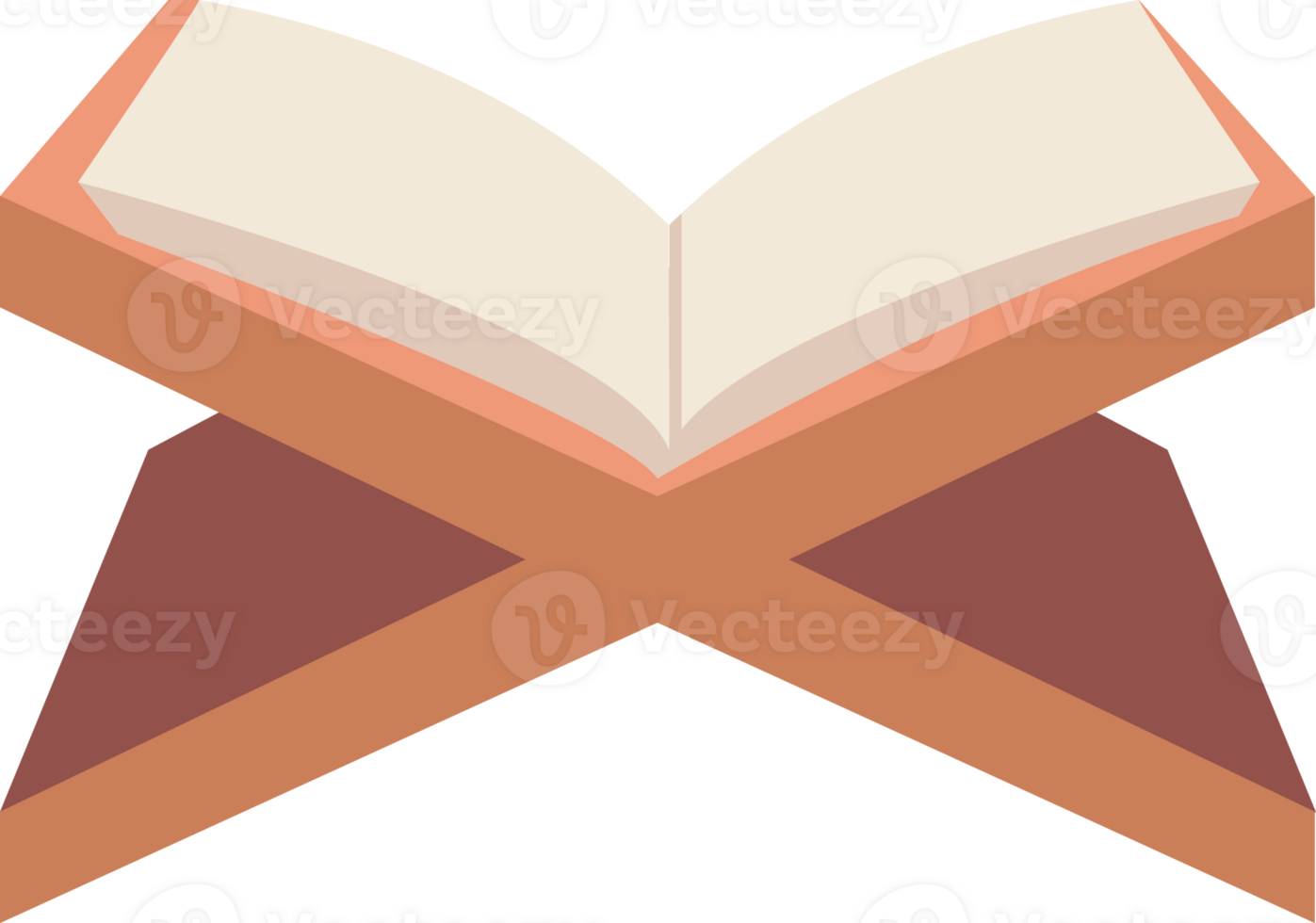 Open Book Illustration on Stand png