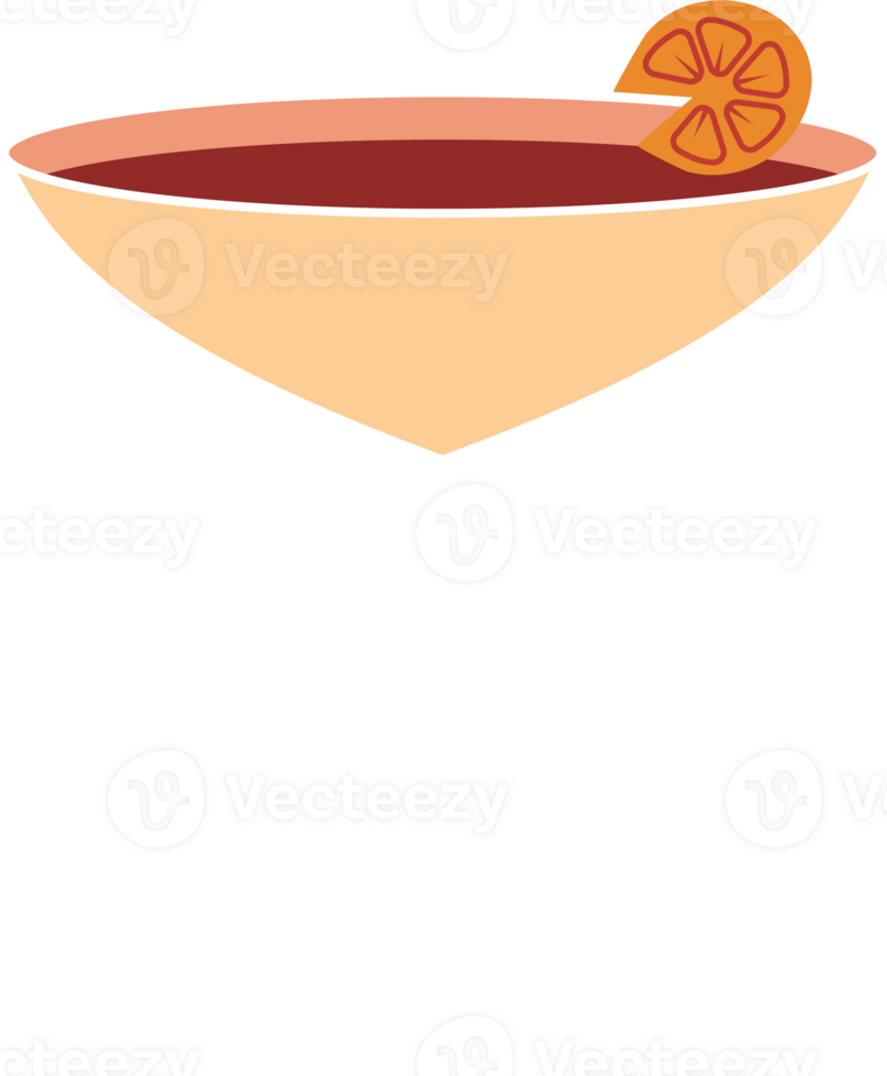 Colorful Cocktail Illustration with Lime Slice png