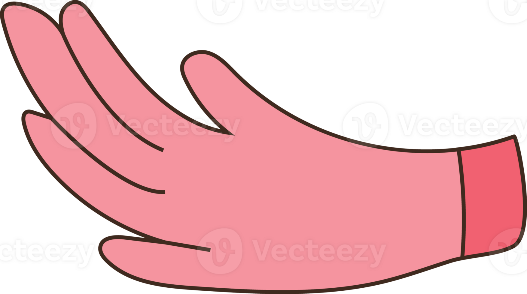 Illustration of a Stylized Hand Gesture png