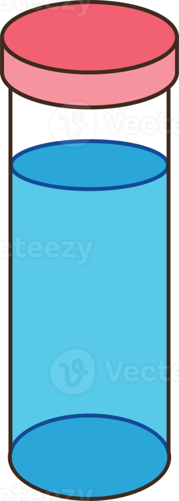 Simple Illustration of a Test Tube with Liquid png