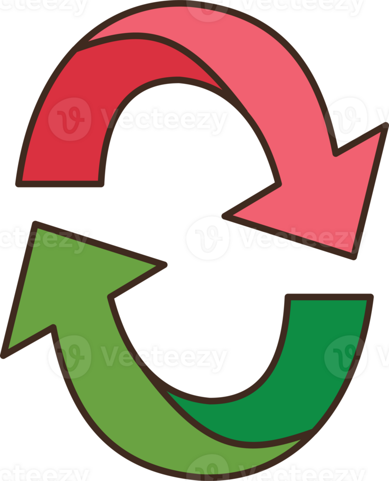 reciclando Setas; flechas ícone ilustração png