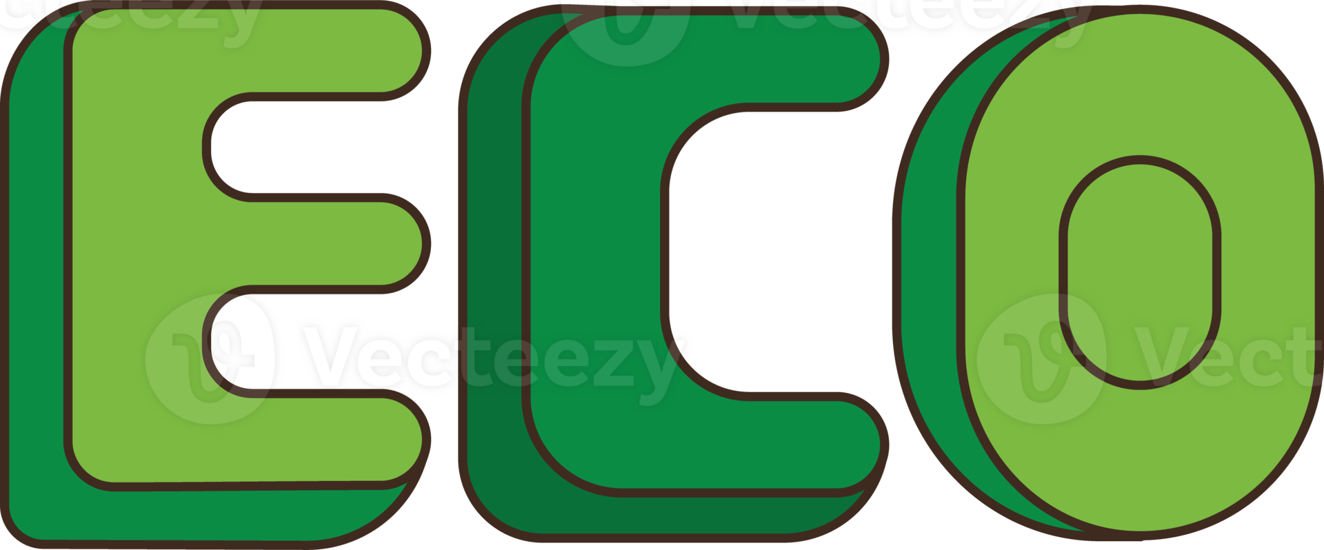 Eco-Friendly Typography Design png