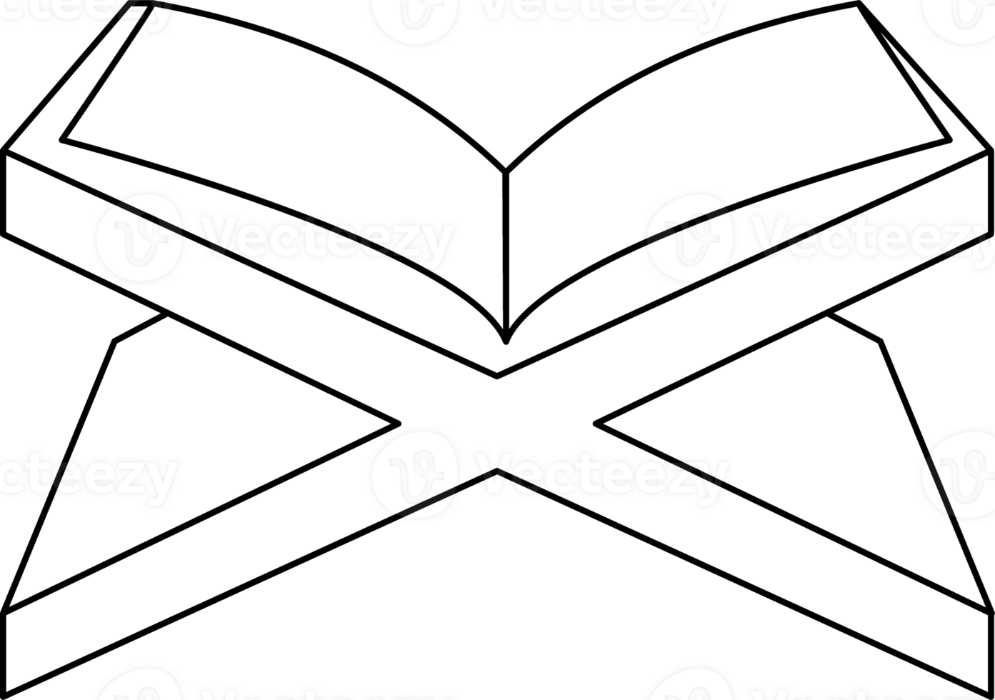 Open Book Graphic Illustration for Coloring Page png