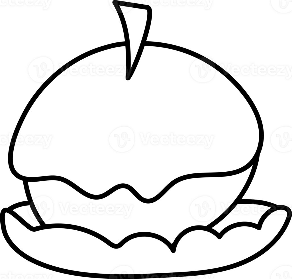 Illustration of a Nastar Cookies for Coloring Page png
