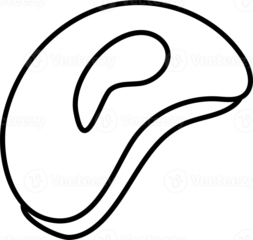 Minimalist Bean Illustration for Coloring Page png