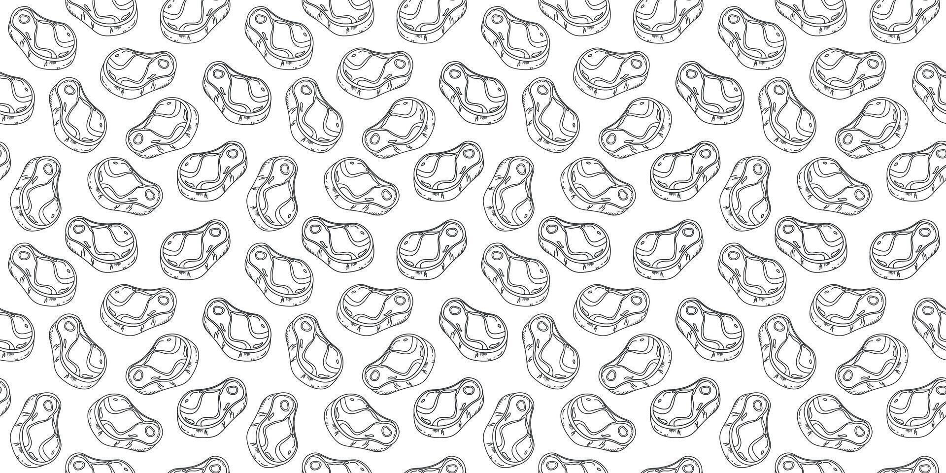 Hand drawn meat sketch icon illustration isolated on white background vector