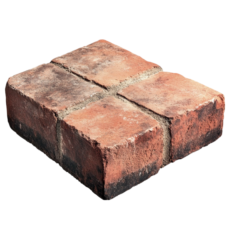 a brick block on transparent background. png