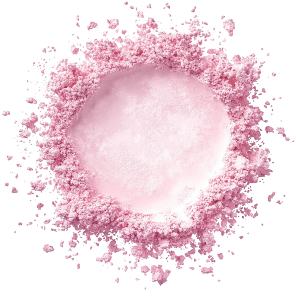 pink powder on transparent background. png