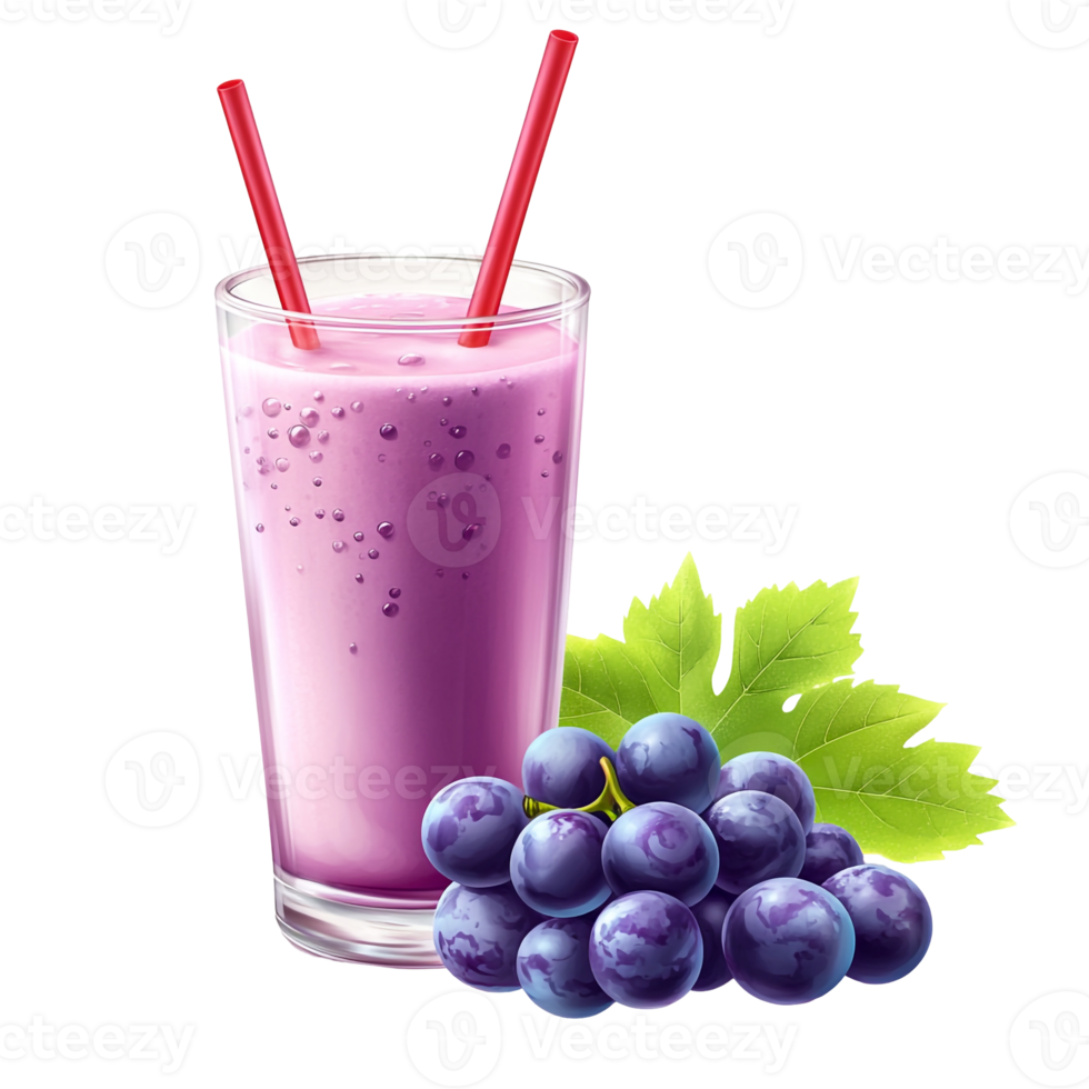 Sweet Grape Smoothie with Juicy Grapes png