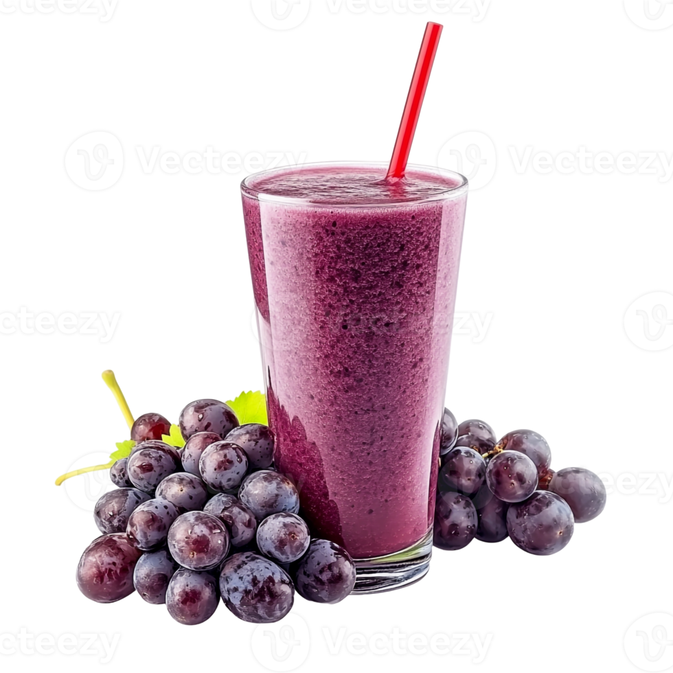 Thick Grape Smoothie in Elegant Glassware png