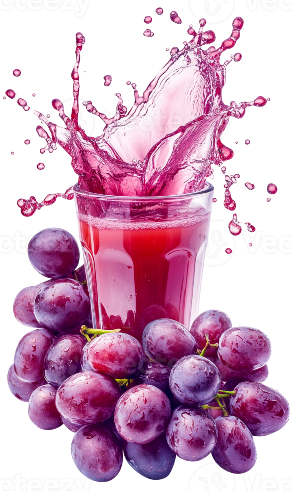 Grape Juice Splashing with Grapes png