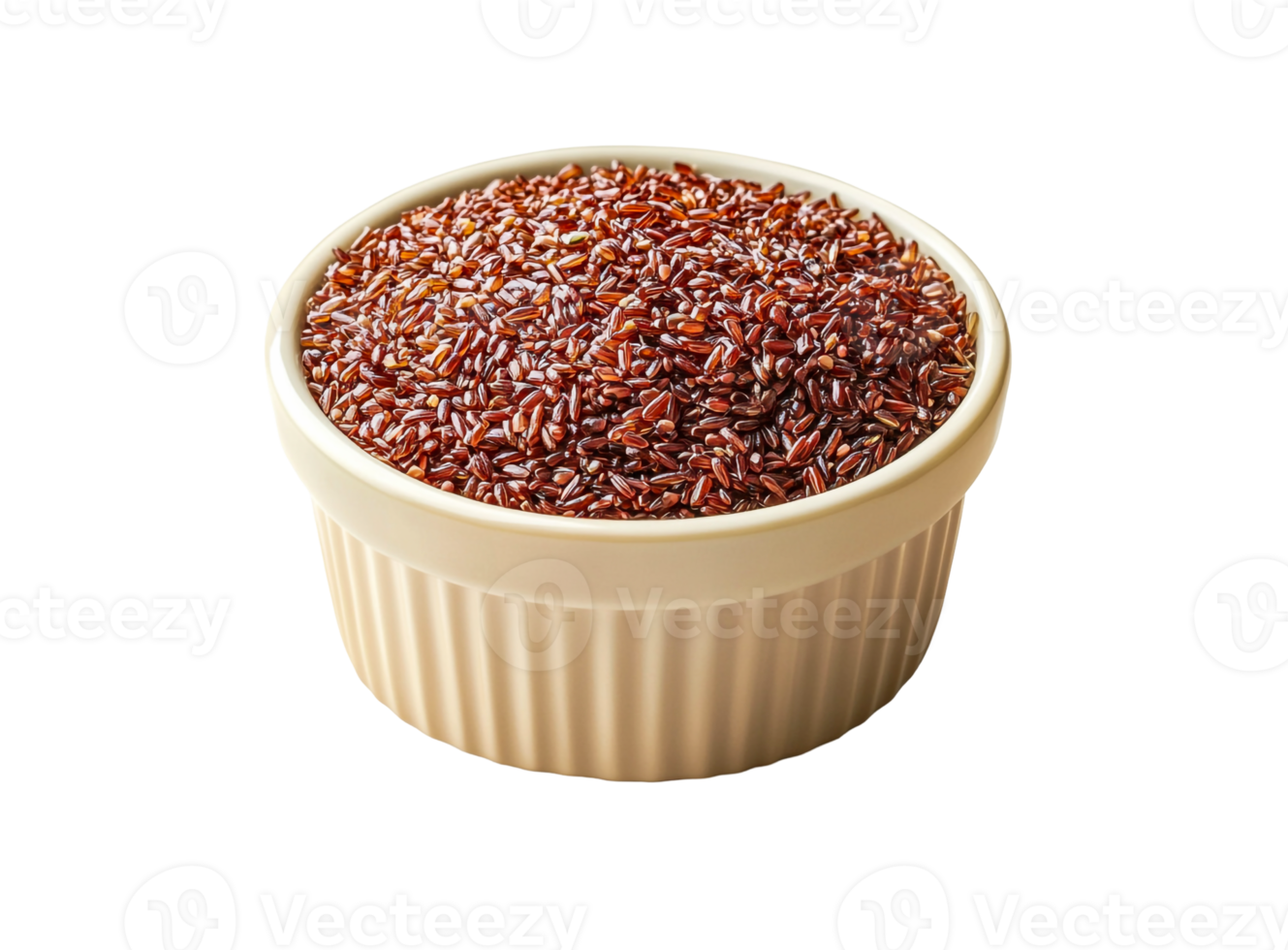 Ramekin Filled with Nutritious Red Rice png