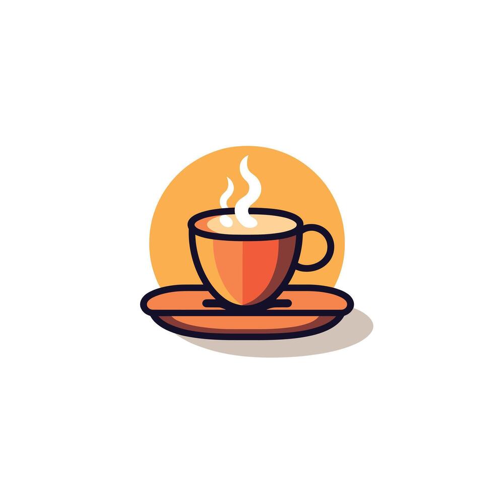 Enjoying a warm cup of coffee with steam rising in a cozy setting during a sunny afternoon vector