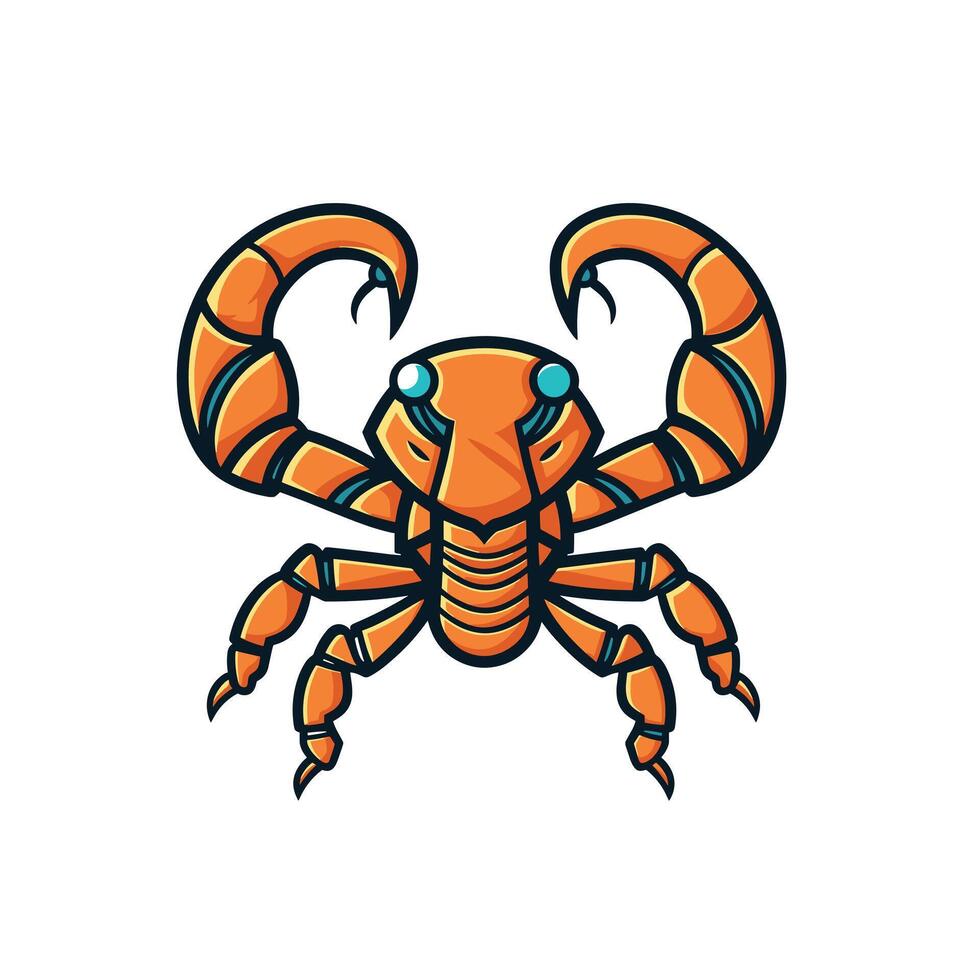 Scorpion illustration featuring vibrant colors and sharp details vector
