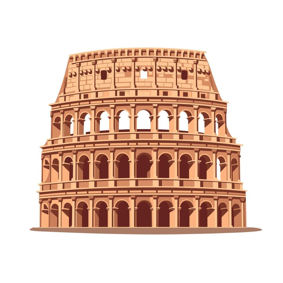 design of the iconic Colosseum in Rome showcasing its architectural grandeur and historical significance vector