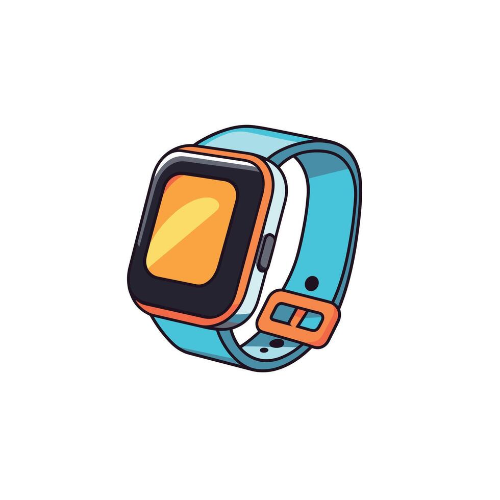 Stylish smartwatch with bright design suitable for fitness and daily use vector