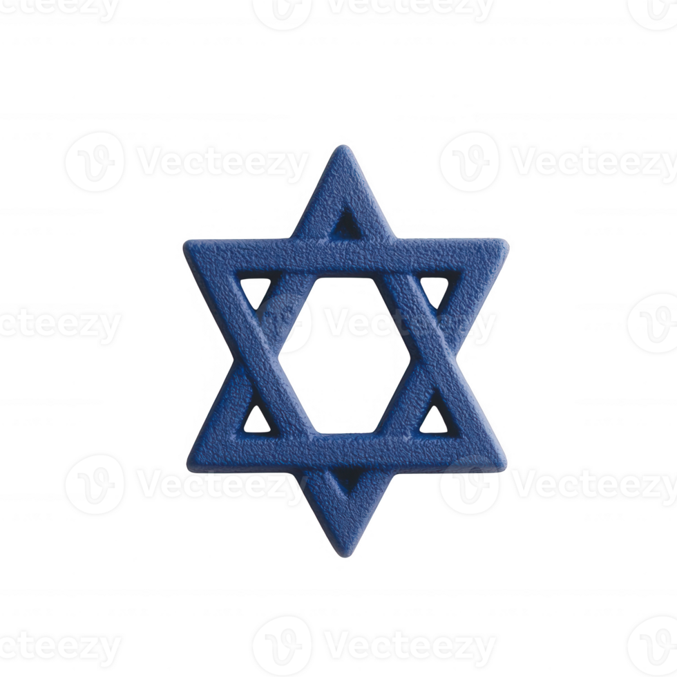 A blue Star of David symbol representing Jewish identity and heritage. png