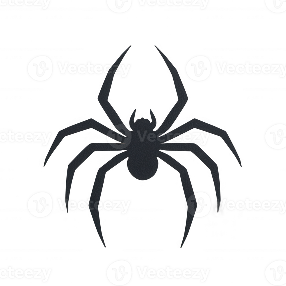 A detailed illustration of a spider showcasing its fine features and characteristics. png