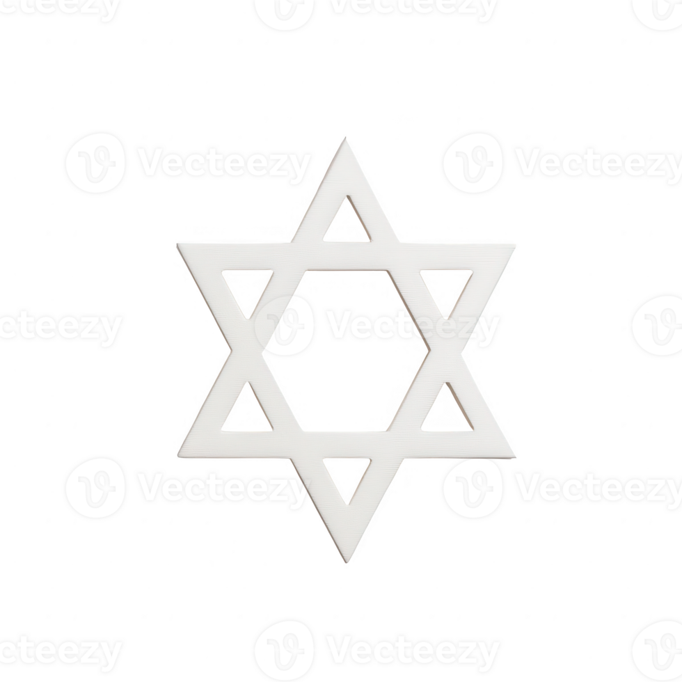 A simple, elegant depiction of the Star of David symbol on a clean background. png