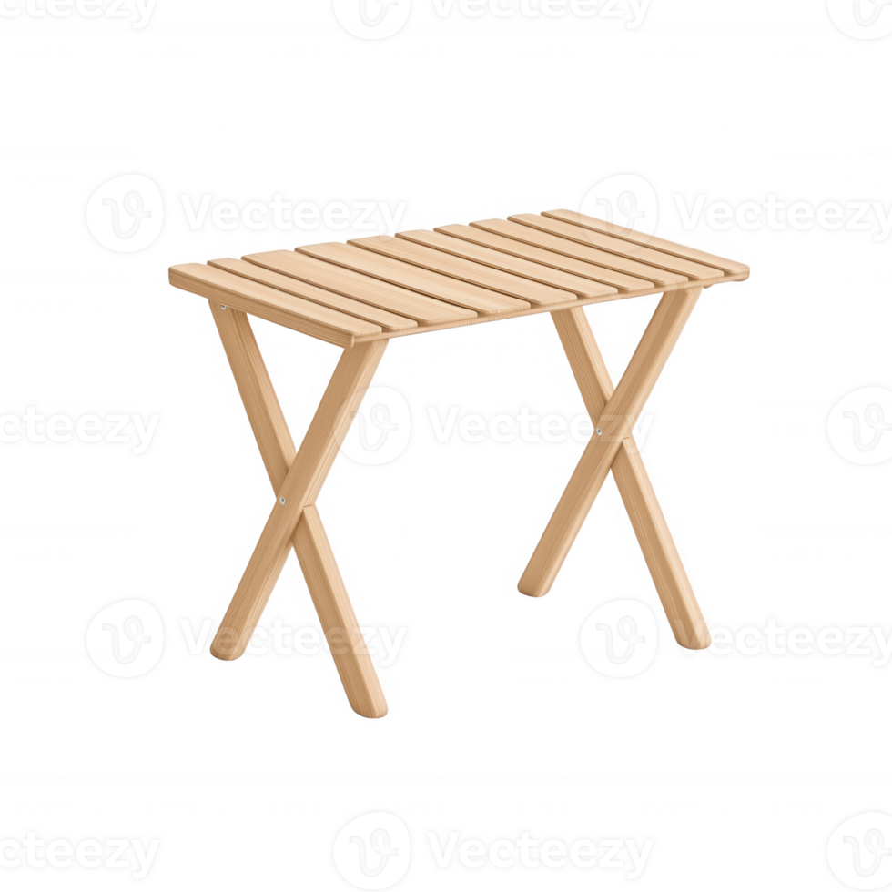 A simple wooden folding table ideal for outdoor gatherings and leisure activities. png