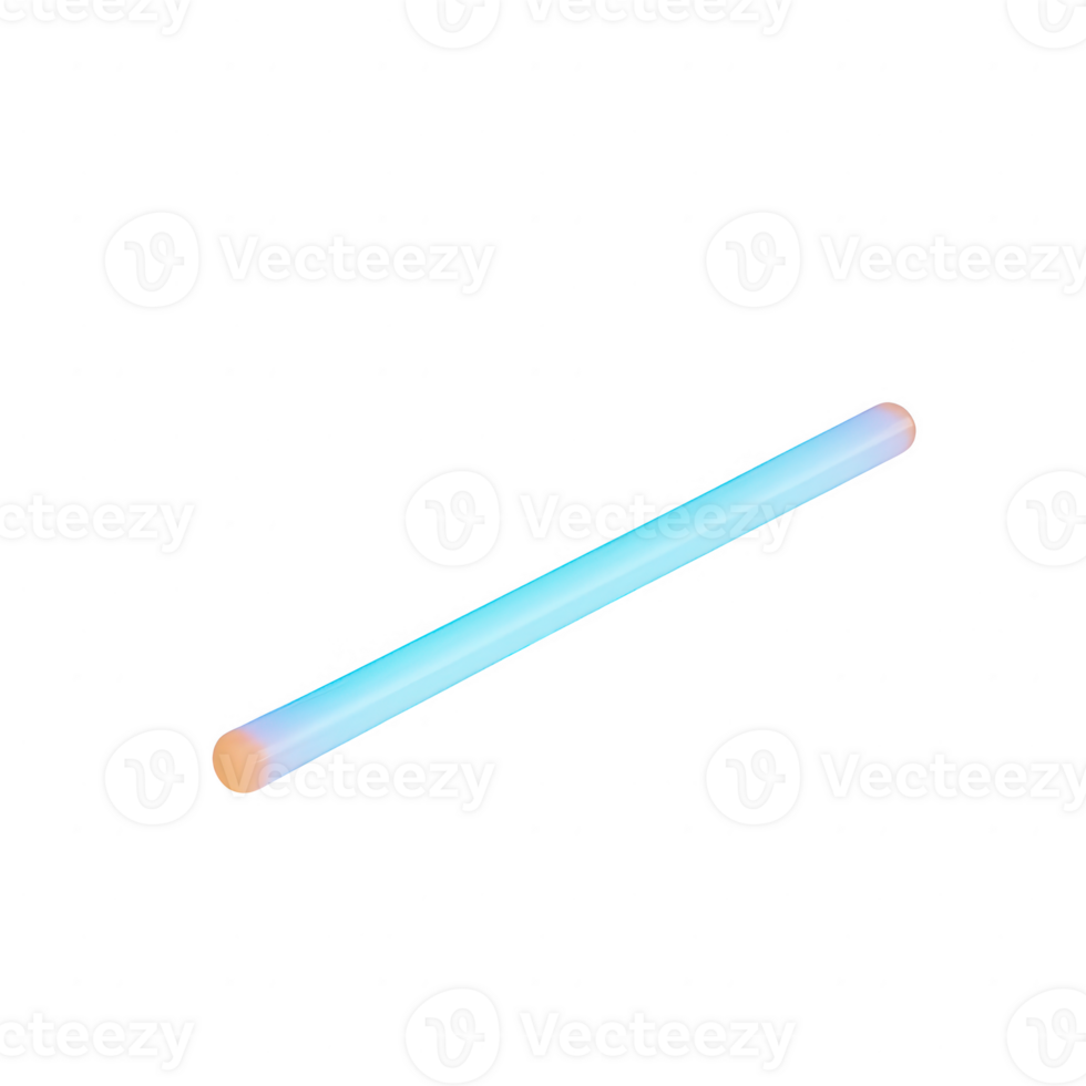 A vibrant, glowing light stick for creative projects and artistic displays. png