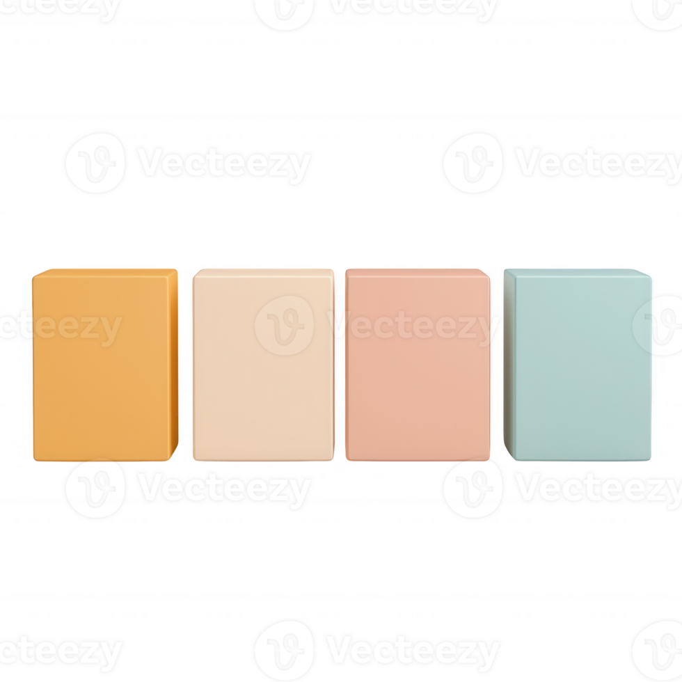 Colorful paper blocks arranged in a visually appealing layout for creative projects. png
