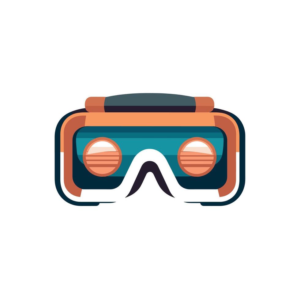 Virtual reality goggles designed for immersive digital experiences and gaming enjoyment vector