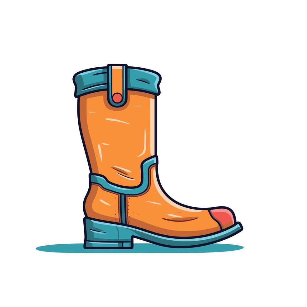 Colorful rubber boot with a stylish design displayed on a clean background vector