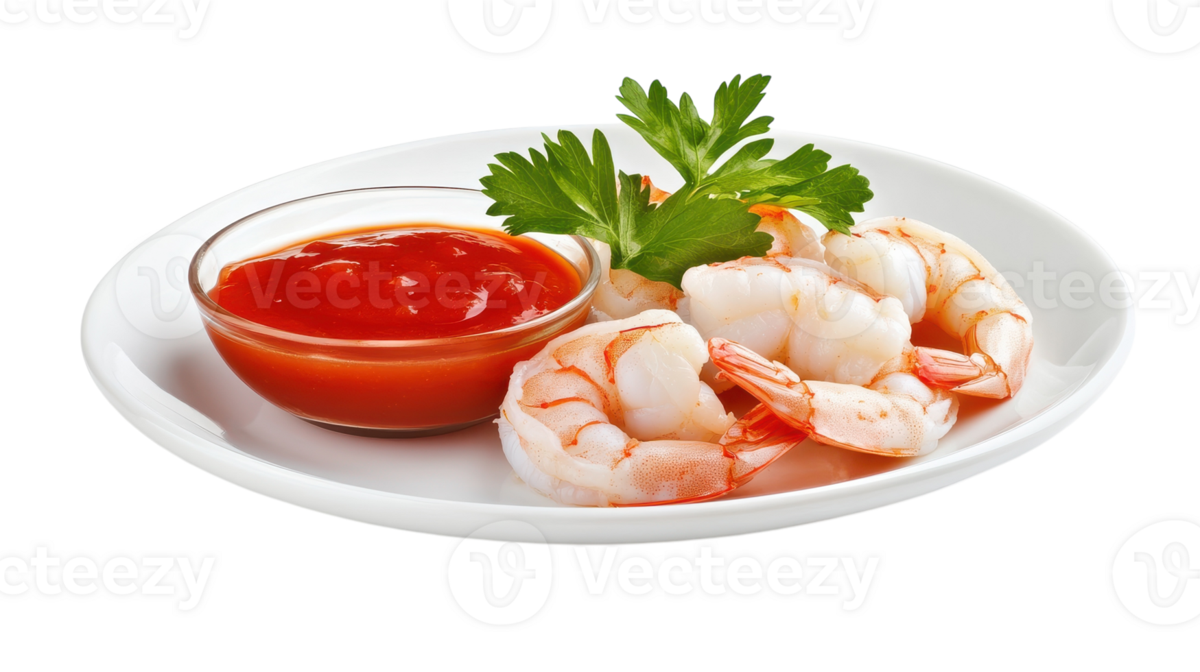 Delicious Shrimp Cocktail Served on a Stylish Plate Perfect for Elegant Dinner Parties, Seafood Buffets or Holiday Gatherings. png