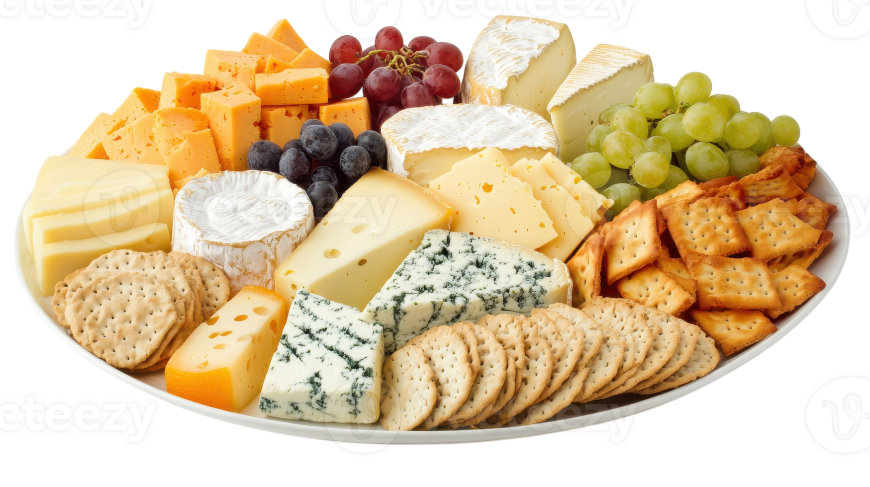 A Beautifully Arranged Platter of Assorted Cheeses and Crackers Perfect for Entertaining Guests During Gatherings or Special Occasions. png
