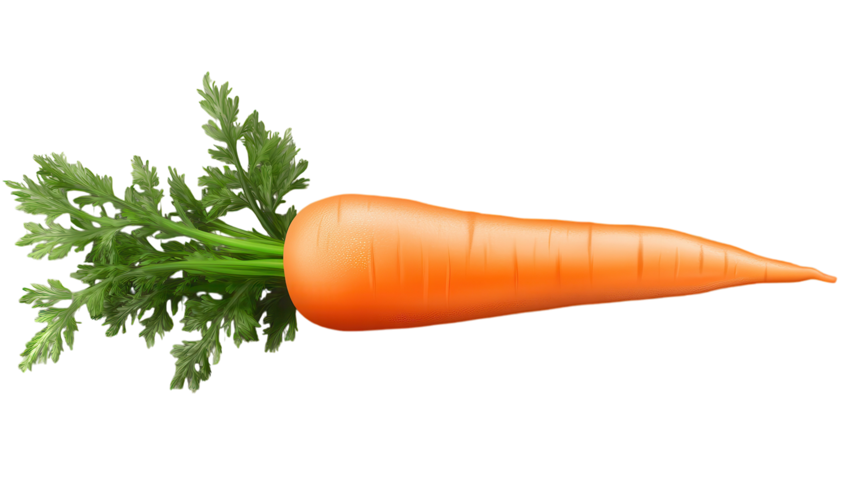 Realistic Carrot with Fresh Green Greens on Top, Perfect for Illustrating Healthy Eating, Organic Farming, and Culinary Themes. png