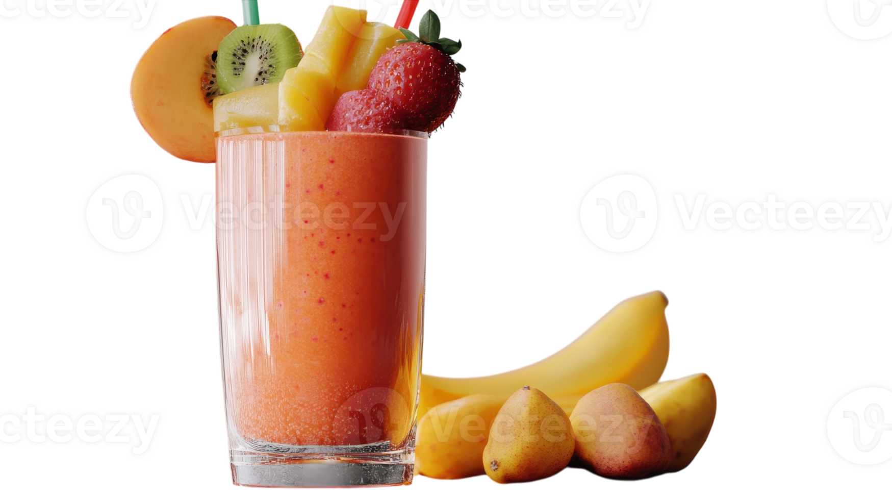 A smoothie with fruit and a banana png