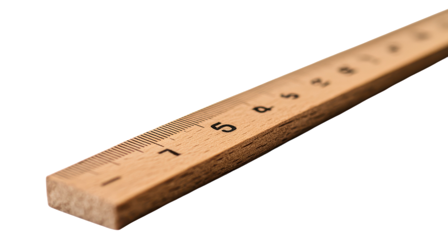 Classic Wooden Ruler Showcasing Clear Measurements Ideal for Educational Purposes and Artistic Uses. png