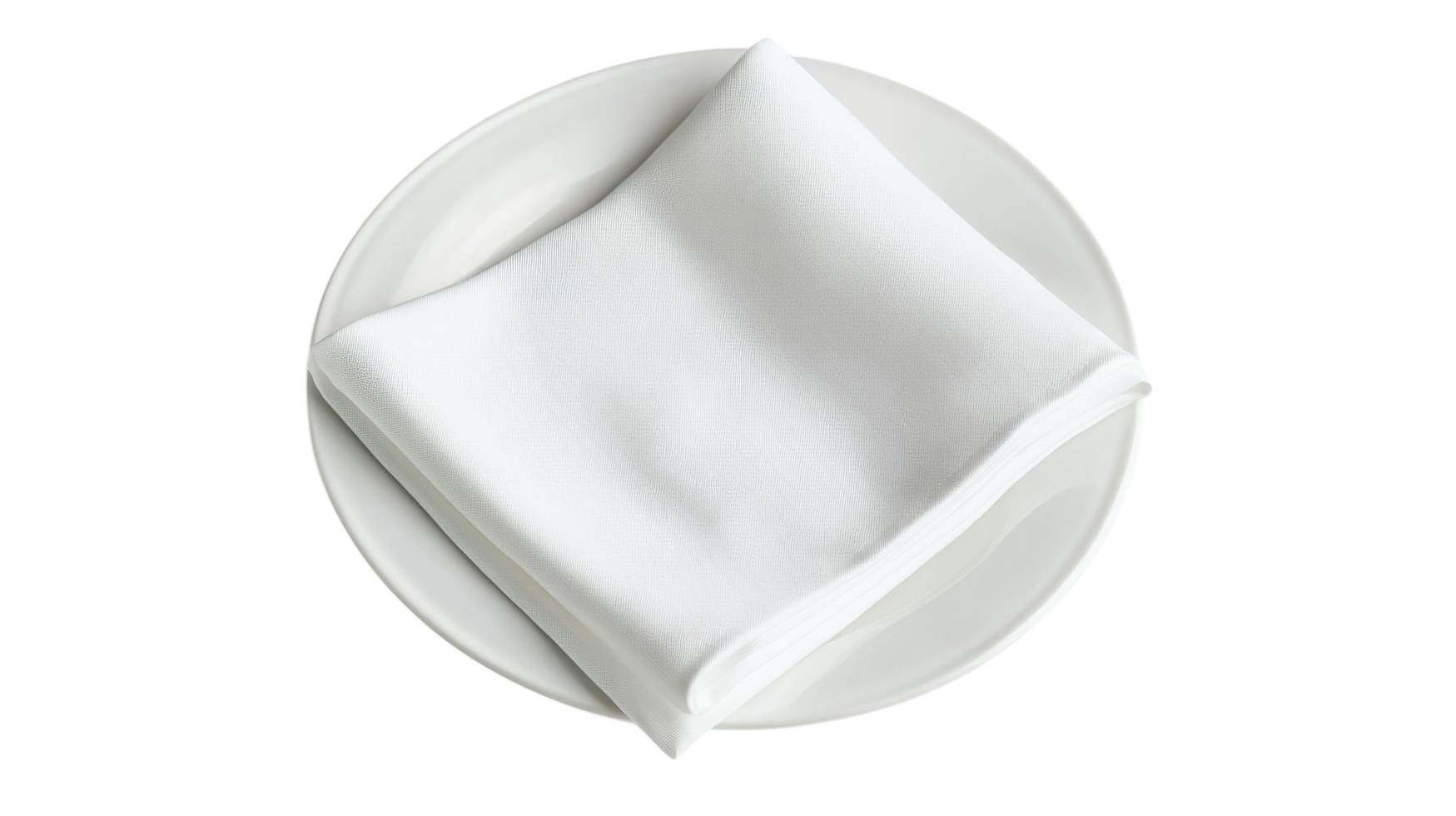 Elegant Presentation of a Clean White Cloth Napkin Neatly Folded for Formal Dining Settings and Events to Enhance Table Aesthetics. png