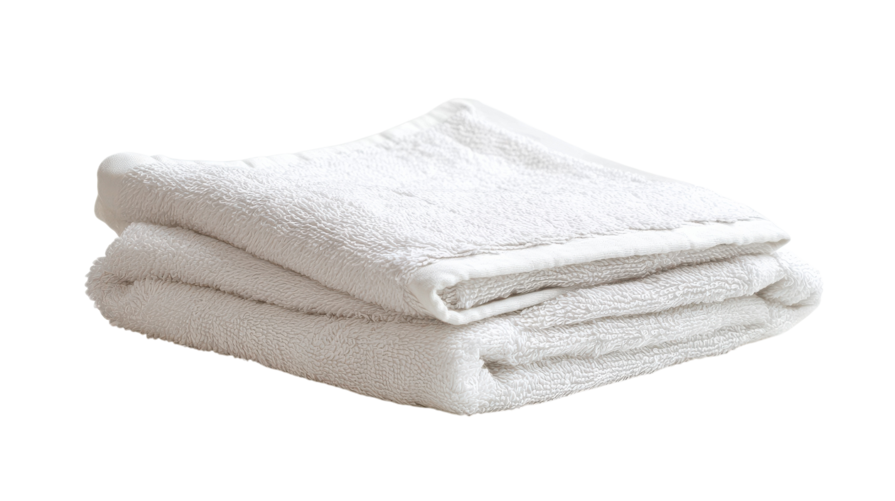 A Clean White Dish Towel Folded Neatly Ideal for Kitchen Decor, Photography, and Culinary Presentations. png
