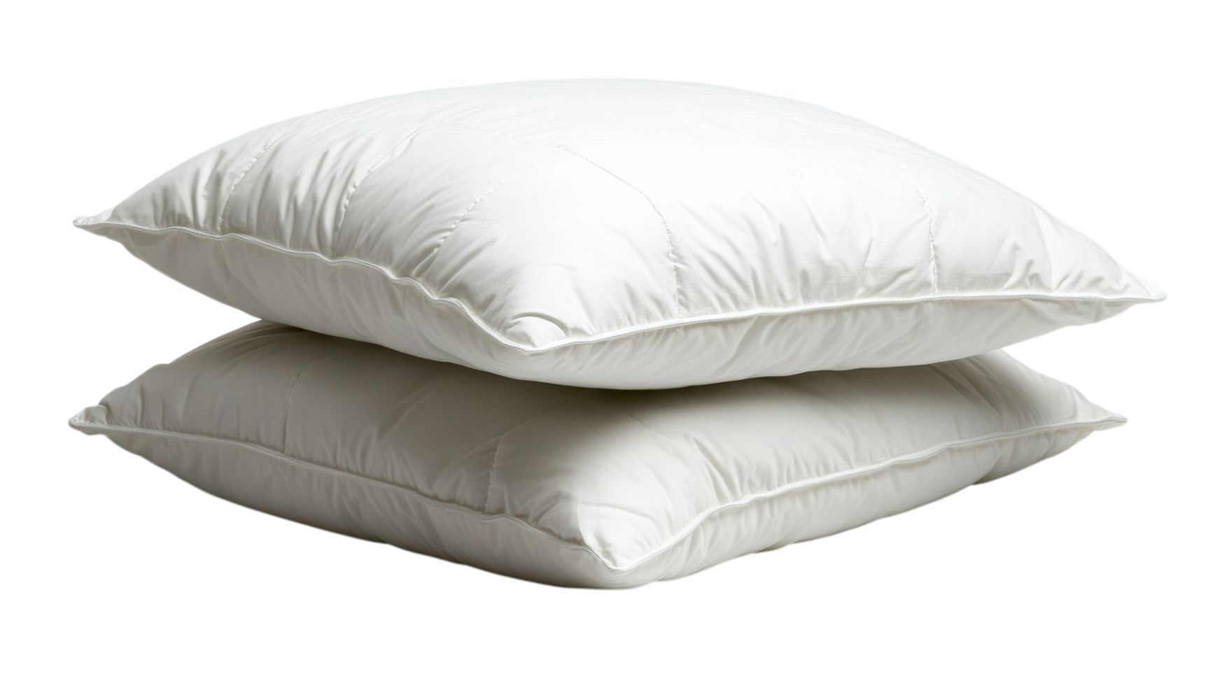 A Clean White Pillow with Visible Seams Perfect for Home Decor, Photography, and Cozy Bed Settings - Ideal for Designing Relaxing Spaces. png