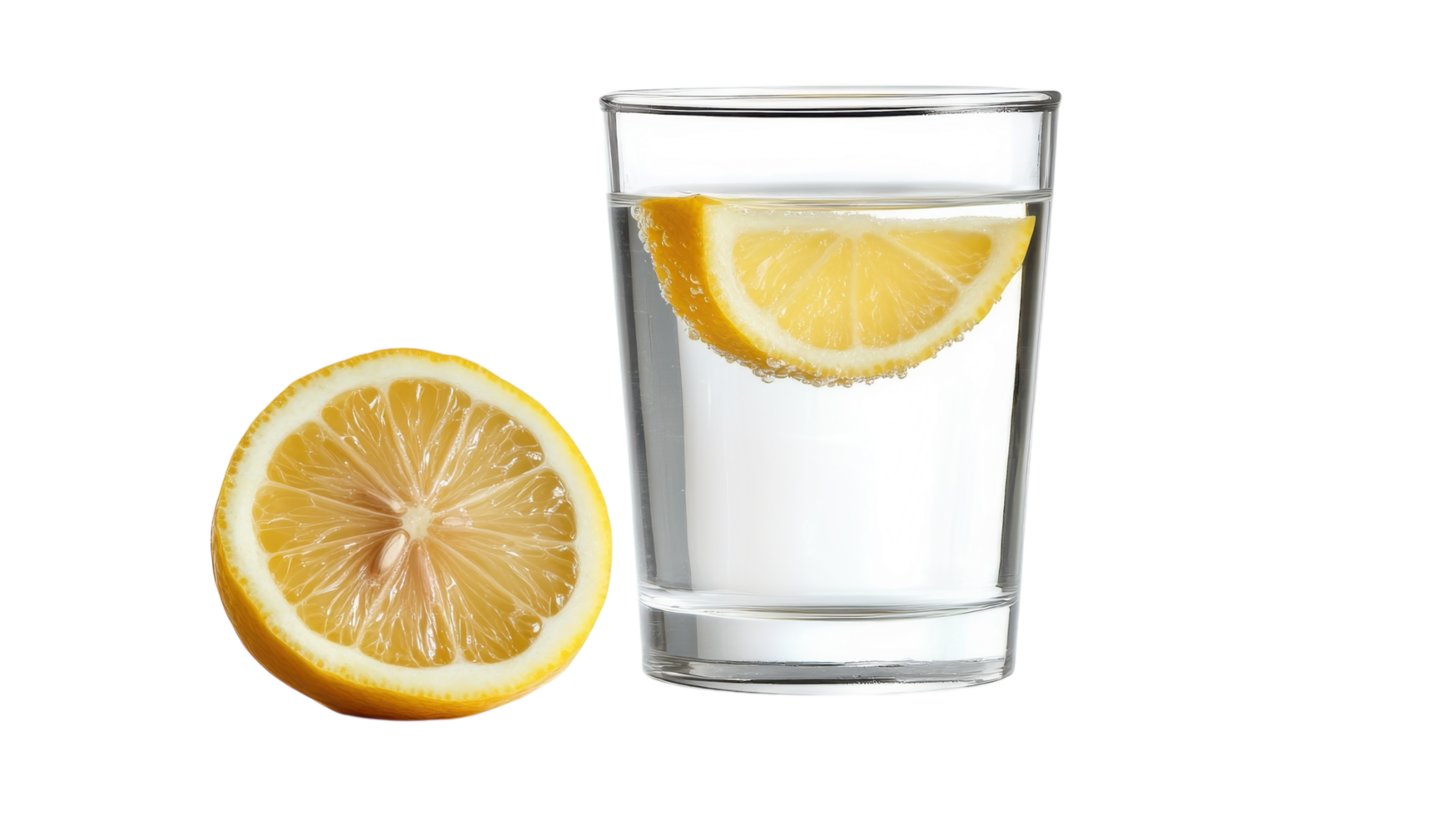 Refreshing Glass of Lemonade with a Slice of Lemon Perfect for Summer Enjoyment and Beverage Menus. png