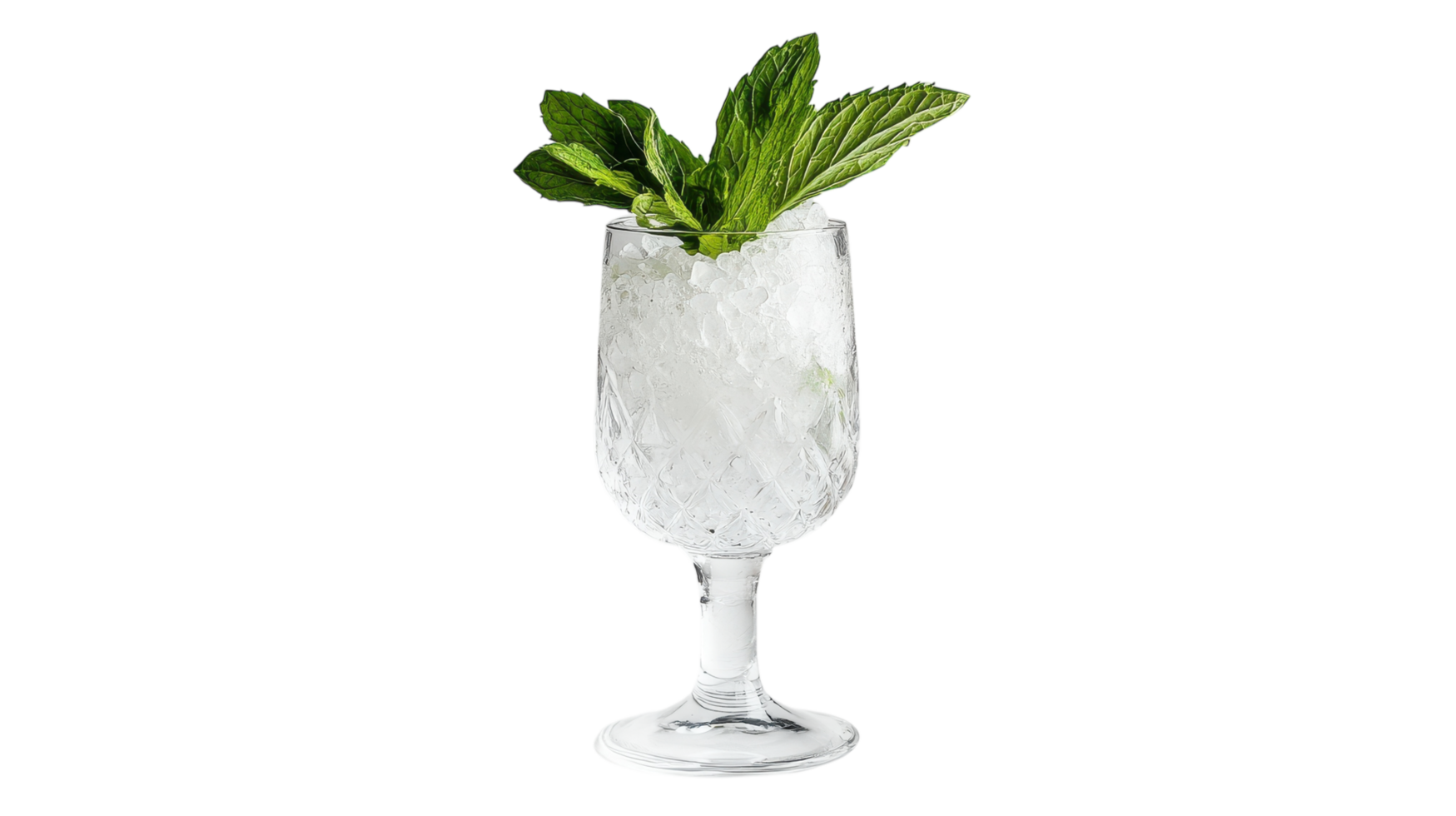 Refreshing Drink with Crushed Ice and Mint Leaves Perfect for Summer Parties and Cocktails. png