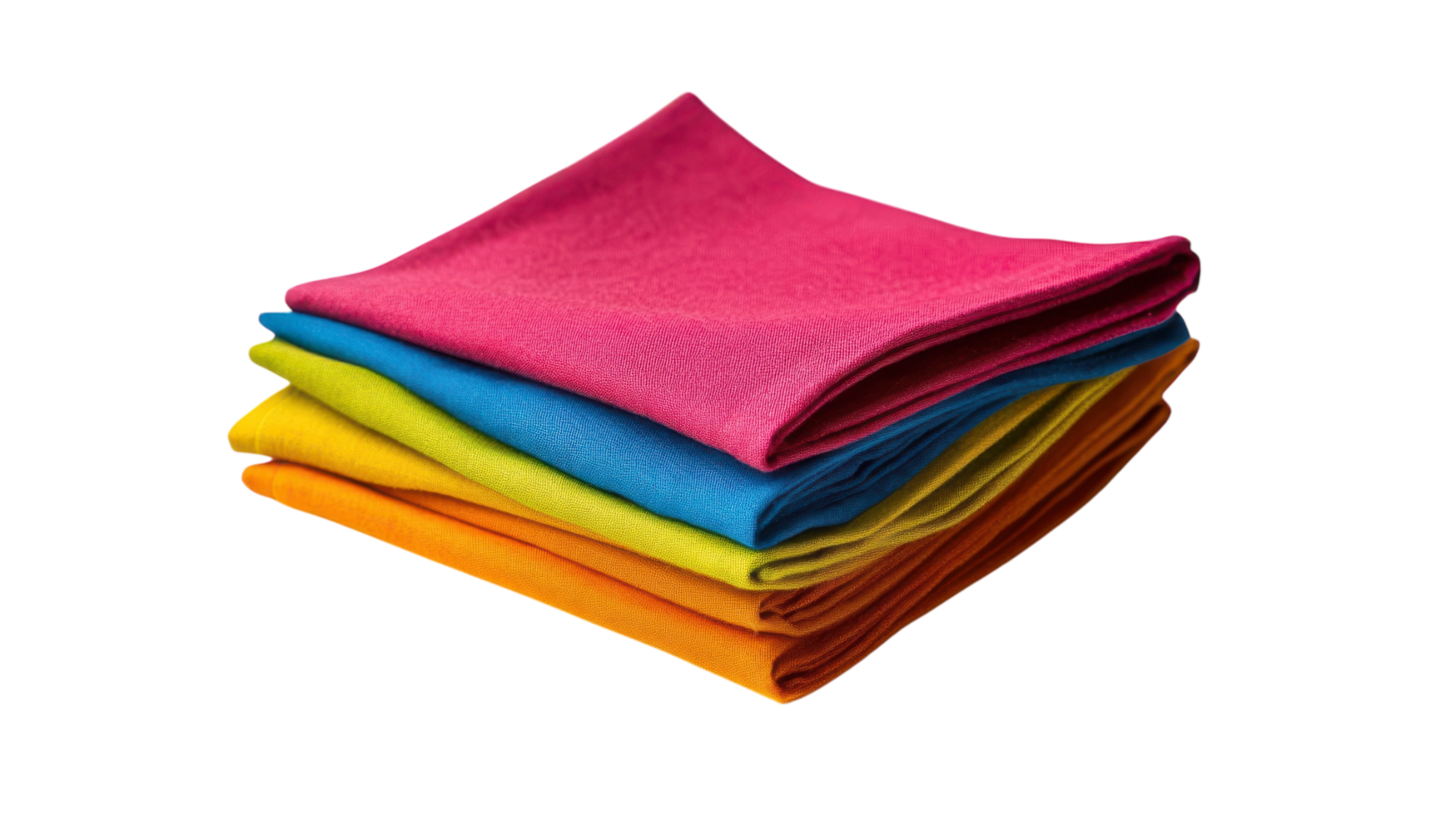 Vibrantly Colored Cloth Napkin Neatly Folded for Elegant Table Settings and Dining Experiences. png