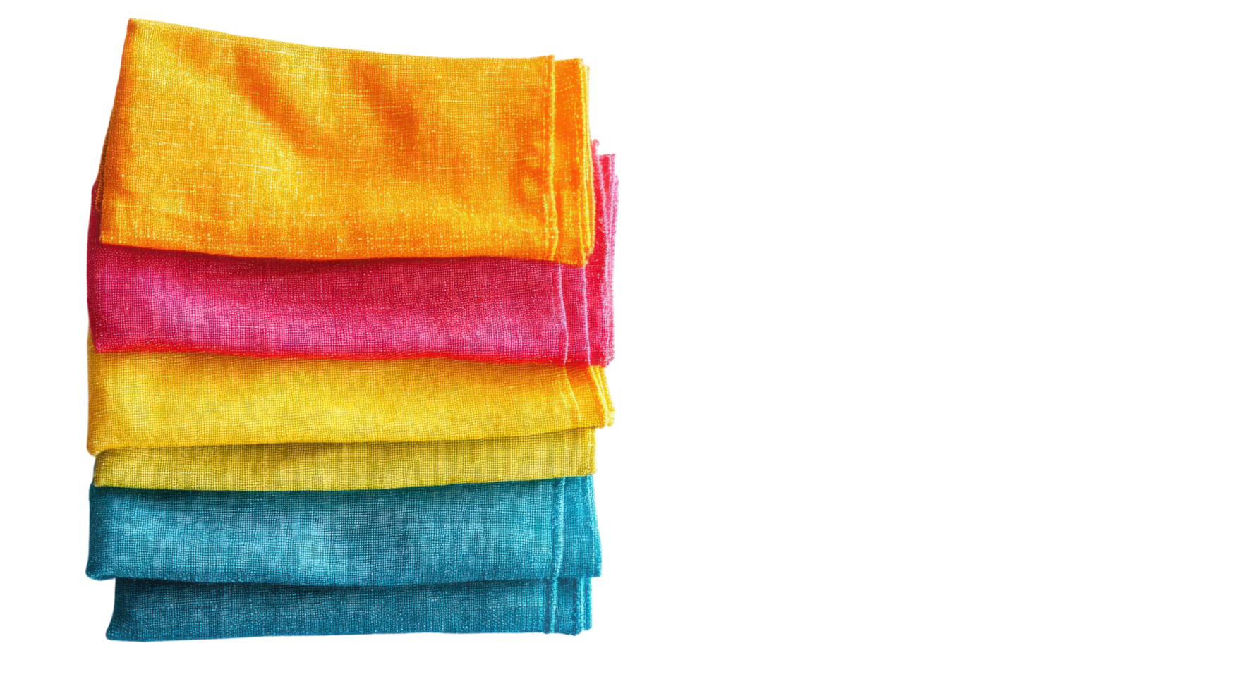Colorful Cloth Napkin Neatly Folded for Elegant Dining Setup or Table Decoration. png