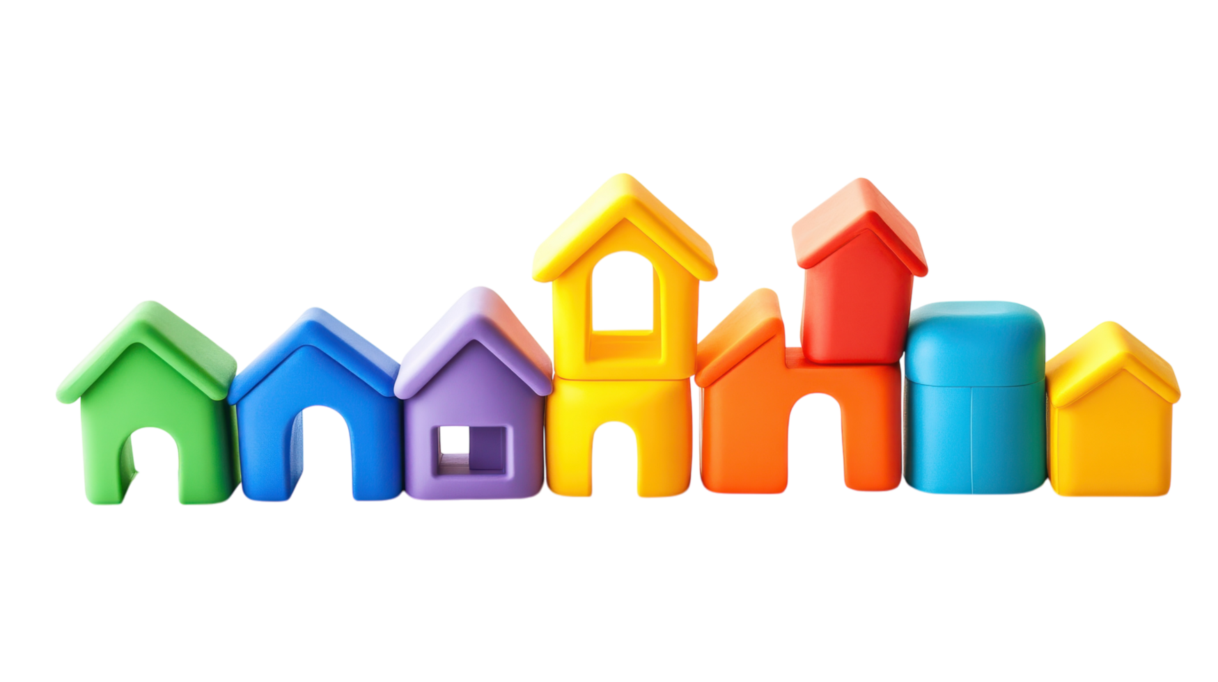 Colorful Toy Building Block in Bright Colors Perfect for Creative Play and Educational Activities for Children of All Ages. png